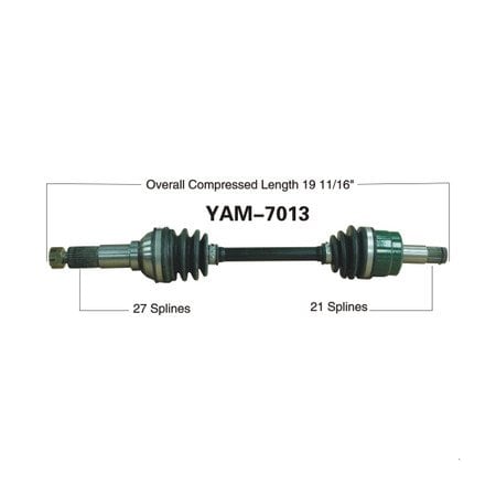 Wide Open OE Replacement CV Axle for YAM FRONT YFM350/400GRIZ/YFM400F/KO YAM-7013